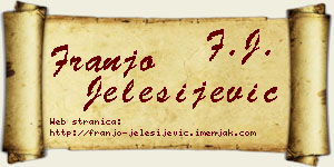 Franjo Jelesijević vizit kartica